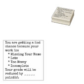 学生の仕事のセカンドチャンス ラバースタンプ (押印)