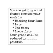 学生の仕事のセカンドチャンス ラバースタンプ (インプリント)