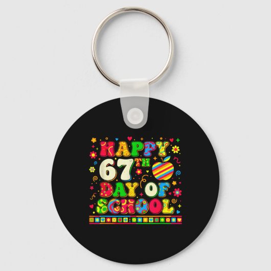 学生の六七 トレンド 67 ハッピ67歳の記念日 キーホルダー (正面)