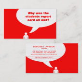 学生の冗談(カスタマイズ可能な色) 名刺 (正面/裏面)