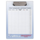 学生の割り当てと試験トラッカーのクリップボード クリップボード (正面)