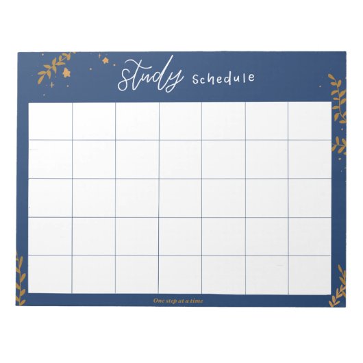 学生の勉強スケジュール ノートパッド (正面)