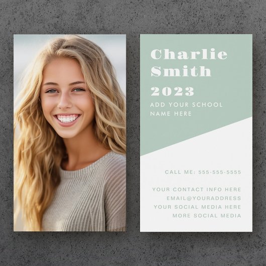 学生の卒業ネットワーク写真プロファイルカード