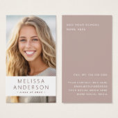 学生の卒業ネットワーク写真プロファイルカード (正面&裏面)