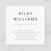 学生の卒業ネットワーク写真レトロフォント スクエア名刺 (裏面)