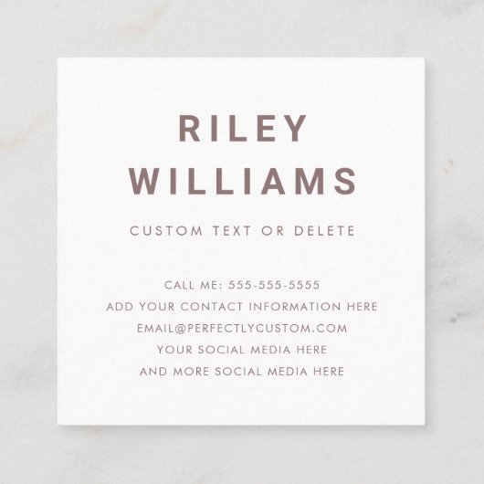 学生の卒業ネットワーク写真レトロフォント スクエア名刺 (裏面)