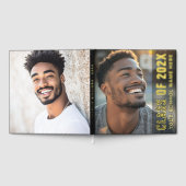 学生の卒業モダンのダークオーバーレイ写真 ゲストブック (全面)