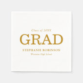 学生の卒業名年級卒業 スタンダードカクテルナプキン (正面)