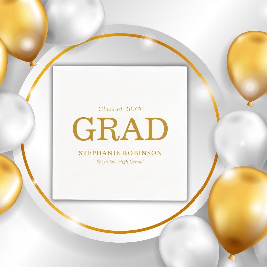 学生の卒業名年級卒業 スタンダードカクテルナプキン