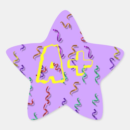 学生の報酬A +ステッカー 星シール (正面)