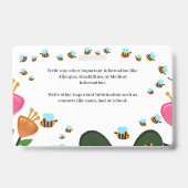 学生の子どもの写真名IDカードカスタム   バッジ (裏面)