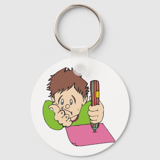 学生の学習懸命 キーホルダー (正面)