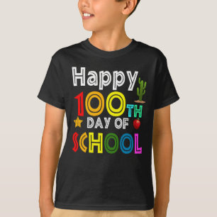 学生の就学前の100日目に幸せに Tシャツ