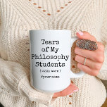 . .学生の心の涙がまだ温かっおもしろいている ツートーンマグカップ<br><div class="desc">この"Tears of My Philosophy Students Still Warm"コーヒーマグを使って笑いながら哲学をおもしろい学ぶ！ユーモアのセンスを高く評価する哲学先生に理想的な、このマグカップは耐久性の高いセラミックから作ら高品質れ、電子レンジと食洗機の両方が毎日の利便性のために安全である。あなたは先生感謝の週、誕生日、またはちょうど単に、この巧妙なマグカップは深いにおもしろいのツイストを追加するためにそれを与えるかどうか考え。あなたの哲学の先生を示しなさい彼らのガイダンスを価値あるこの機知に富んだ思いやりある贈り物は必ずスマイルを持って来るコーヒー休憩の間に！</div>