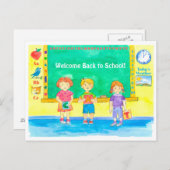 学生の教室へようこそ新学期 ポストカード (正面/裏面)