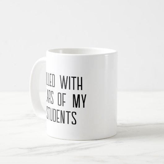 学生の涙おもしろい贈り先生教え コーヒーマグカップ (正面左)