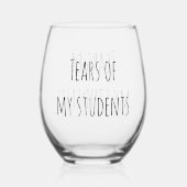 学生の涙おもしろい贈り先生教え ステムなしワイングラス (裏面)