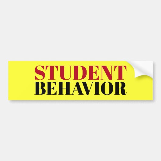 学生の行動の印かsticker/MAGNET バンパーステッカー (正面)