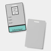 学生の身分証明書 バッジ (正面＆裏面)