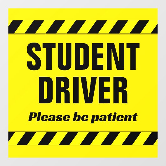 学生の運転患者警告のストライプ教育 ウィンドウサイン (シート)