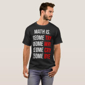 学生の馬のことわざのおもしろい数学ジオメトリ Tシャツ (正面フル)