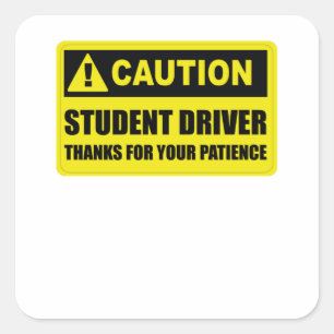 学生の黄色い運転手が我慢してください スクエアシール