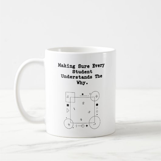 学生はなぜを理解する | 概念数学ガイド コーヒーマグカップ (左)