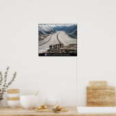 学生はアラスカのギルキー海溝を観察する ポスター (キッチン)