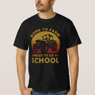 学生まれ校に行かざるを得ない農場へ Tシャツ