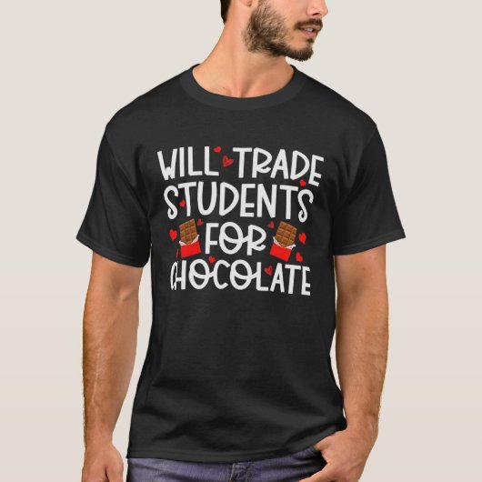 学生をチョコレート先生Valentinと交換する Tシャツ (正面)