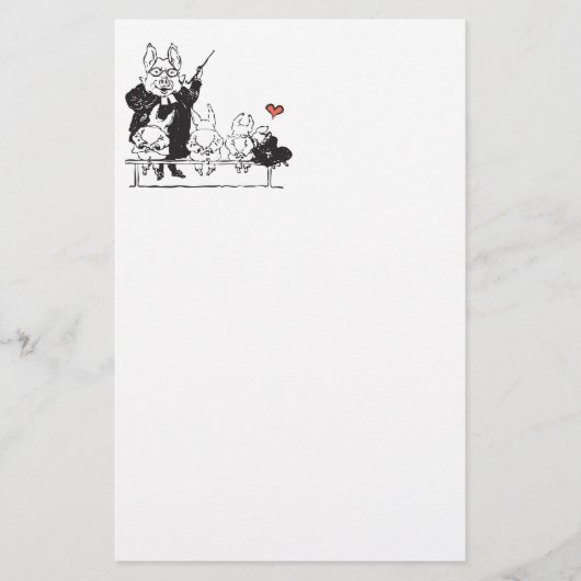 学生を持つブタの先生 便箋 (正面)