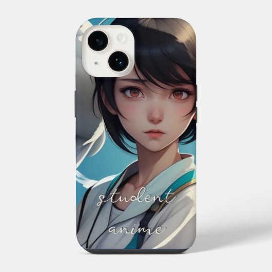 学生アニメモノグラムのケース – Mate iPhoneケース iPhone 14ケース (裏面)