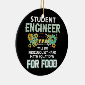 学生エンジニアばかばかしい懸命数学の方程式E セラミックオーナメント (右)