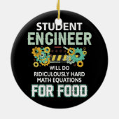 学生エンジニアばかばかしい懸命数学の方程式E セラミックオーナメント (裏面)