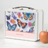 学生カラフルのための美しい春蝶 メタルランチボックス (インサイチュ)