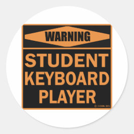 学生キーボードプレーヤー ラウンドシール