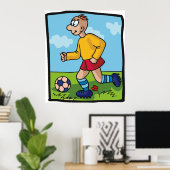 学生サッカー選手スポーツのポスター ポスター (ホームオフィス)