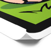 学生サッカー選手スポーツのポスター ポスター (角)