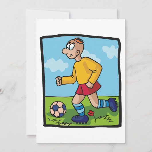 学生サッカー選手 招待状 (正面)