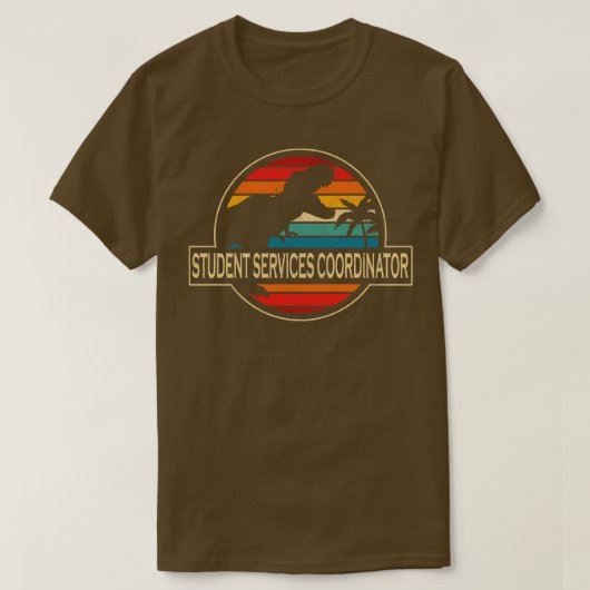 学生サービスコーディネーター恐竜 Tシャツ (デザイン正面)