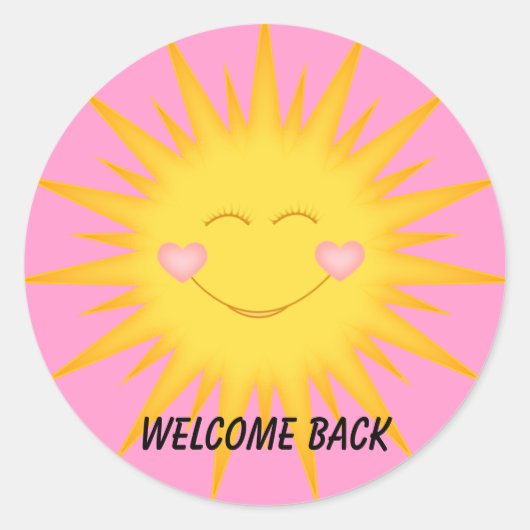 学生ステッカー、歓迎/良い仕事、 ラウンドシール (正面)