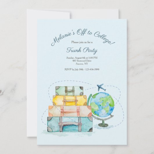 学生トランクパーティの招待状 招待状 (正面)
