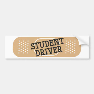 学生ドライバーの包帯 バンパーステッカー