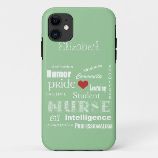 学生ナースのプライド属性の/Greenの霧 Case-Mate iPhoneケース (裏面)