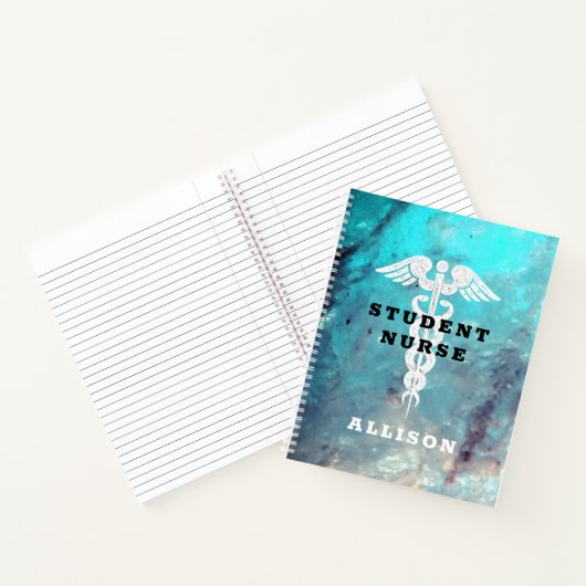 学生ナースメディカルカドゥセウスターコイズカスタム ノートブック (内部)