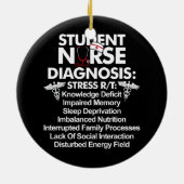 学生ナース診断看護学校学生Nur セラミックオーナメント (裏面)
