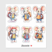 学生ネズミ シール (シート)