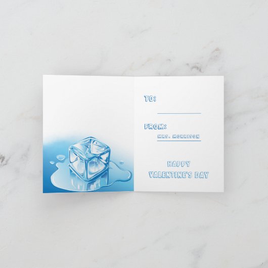 学生ハッピーバレンタインデー先生 サンキューカード (内部)