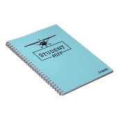 学生パイロットセスナフライトブルー名前をカスタムする ノートブック (右側)