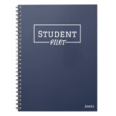 学生パイロットタイポグラフィ,ミニマリスト,シンプル ノートブック (正面)